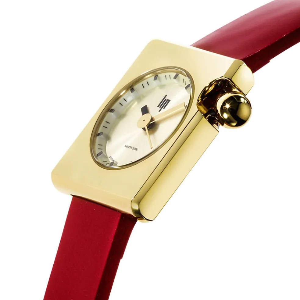 Montre Lip Mach 2000 Mini Square Doré