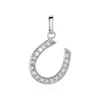 Pendentif Amelot Argent Blanc Oxyde De Zirconium