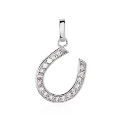 Pendentif Amelot Argent Blanc Oxyde De Zirconium