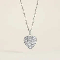 Pendentif Amelot Argent Blanc Oxyde De Zirconium