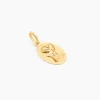 Pendentif Ange Ovale Or Jaune