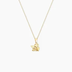 Pendentif Ange Penseur Or Jaune
