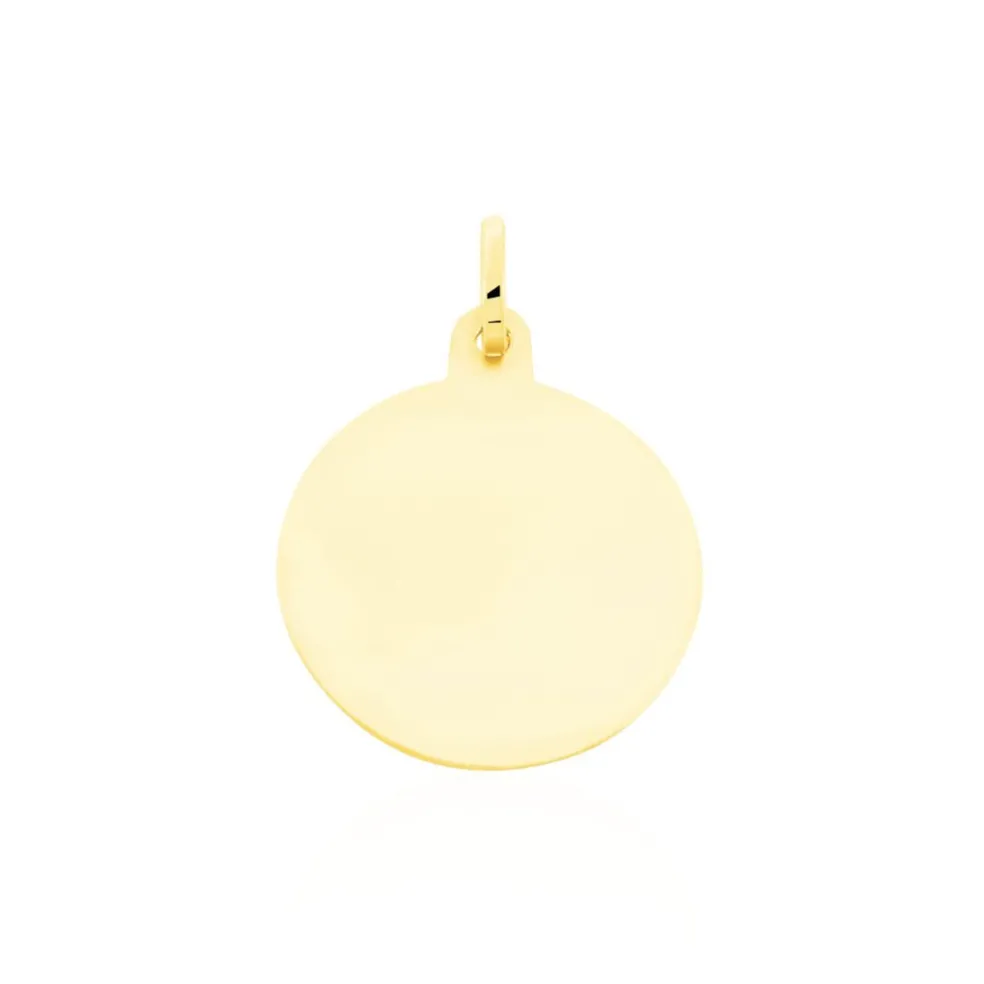 Pendentif Ange Rond Mat Or Jaune