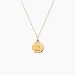 Pendentif Ange Rond Or Jaune
