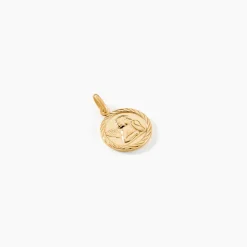 Pendentif Ange Rond Sable Or Jaune
