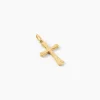 Pendentif Bathilde Croix Striee Or Jaune