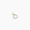 Pendentif Coeur Penche Or Jaune Oxyde De Zirconium