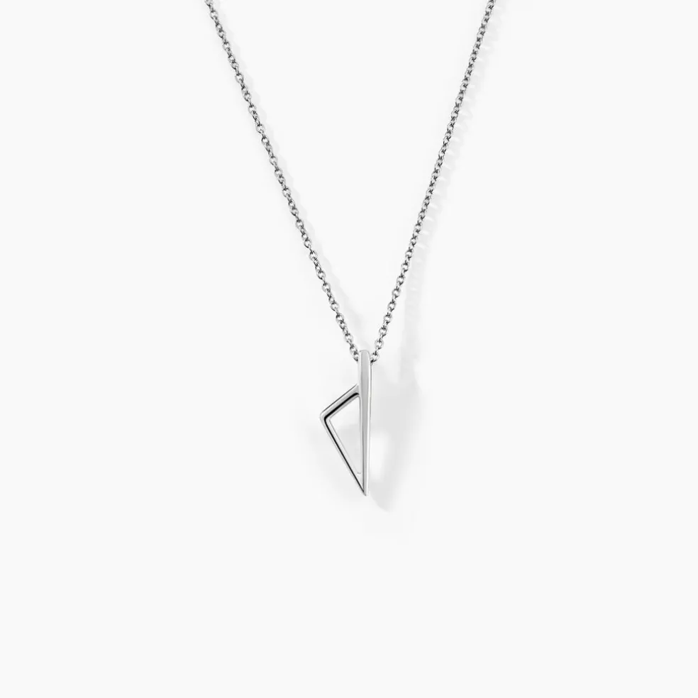 Pendentif Corsa Argent Blanc