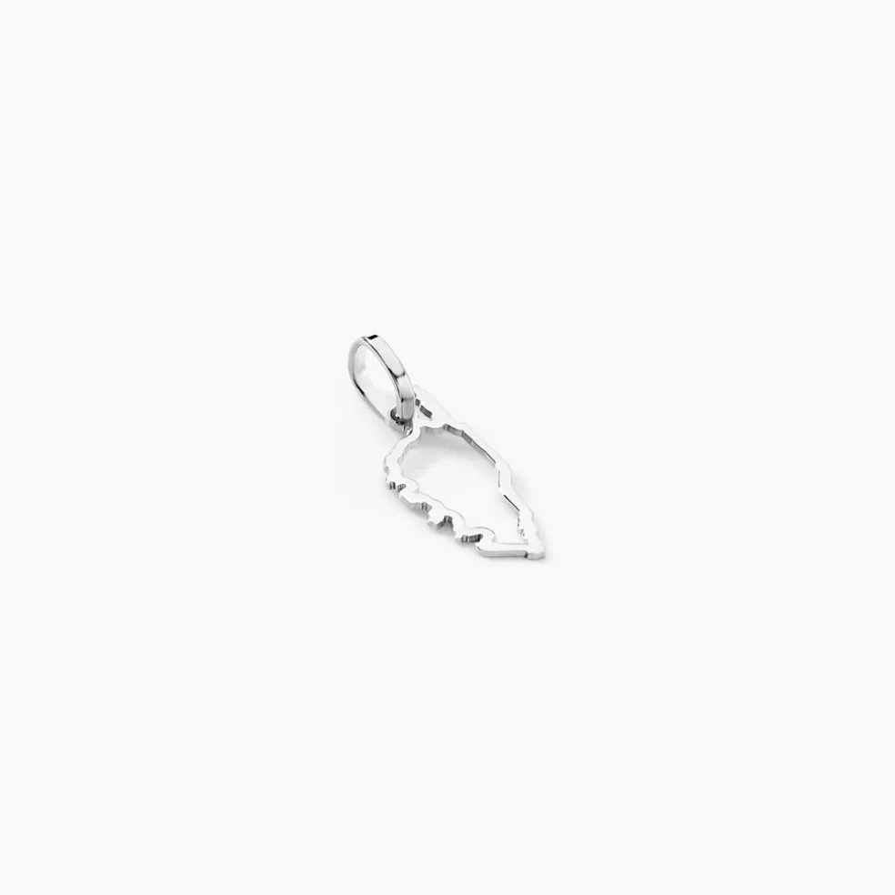 Pendentif Corsica Or Blanc