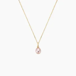 Pendentif Elbertina Or Jaune Perle De Culture