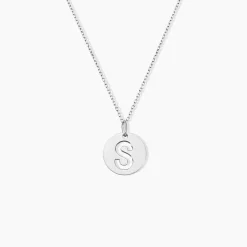 Pendentif Elio S Argent Blanc