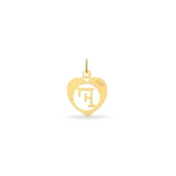 Pendentif Eudocie Coeur Lettre Or Jaune