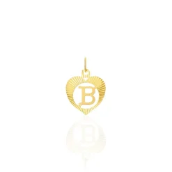 Pendentif Eudocie Coeur Lettre Or Jaune