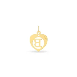 Pendentif Eudocie Coeur Lettre Or Jaune
