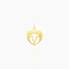 Pendentif Eudocie Coeur Lettre Or Jaune