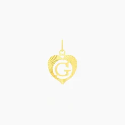 Pendentif Eudocie Coeur Lettre Or Jaune