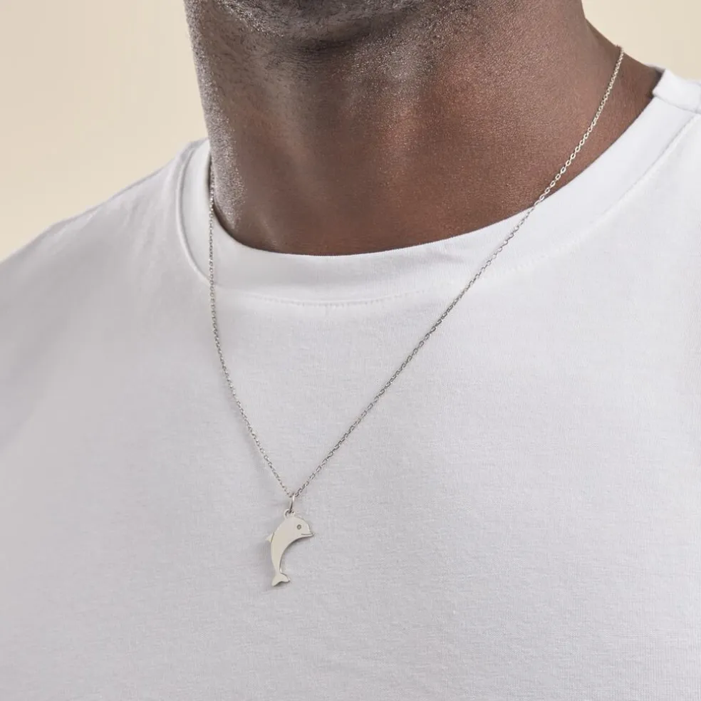 Pendentif Eudore Argent Blanc