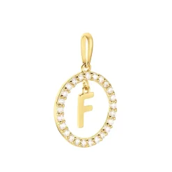 Pendentif Gabe Or Jaune Oxyde De Zirconium