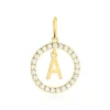 Pendentif Gabe Or Jaune Oxyde De Zirconium