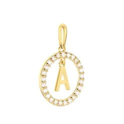 Pendentif Gabe Or Jaune Oxyde De Zirconium
