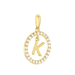 Pendentif Gabe Or Jaune Oxyde De Zirconium