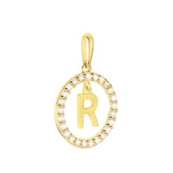 Pendentif Gabe Or Jaune Oxyde De Zirconium