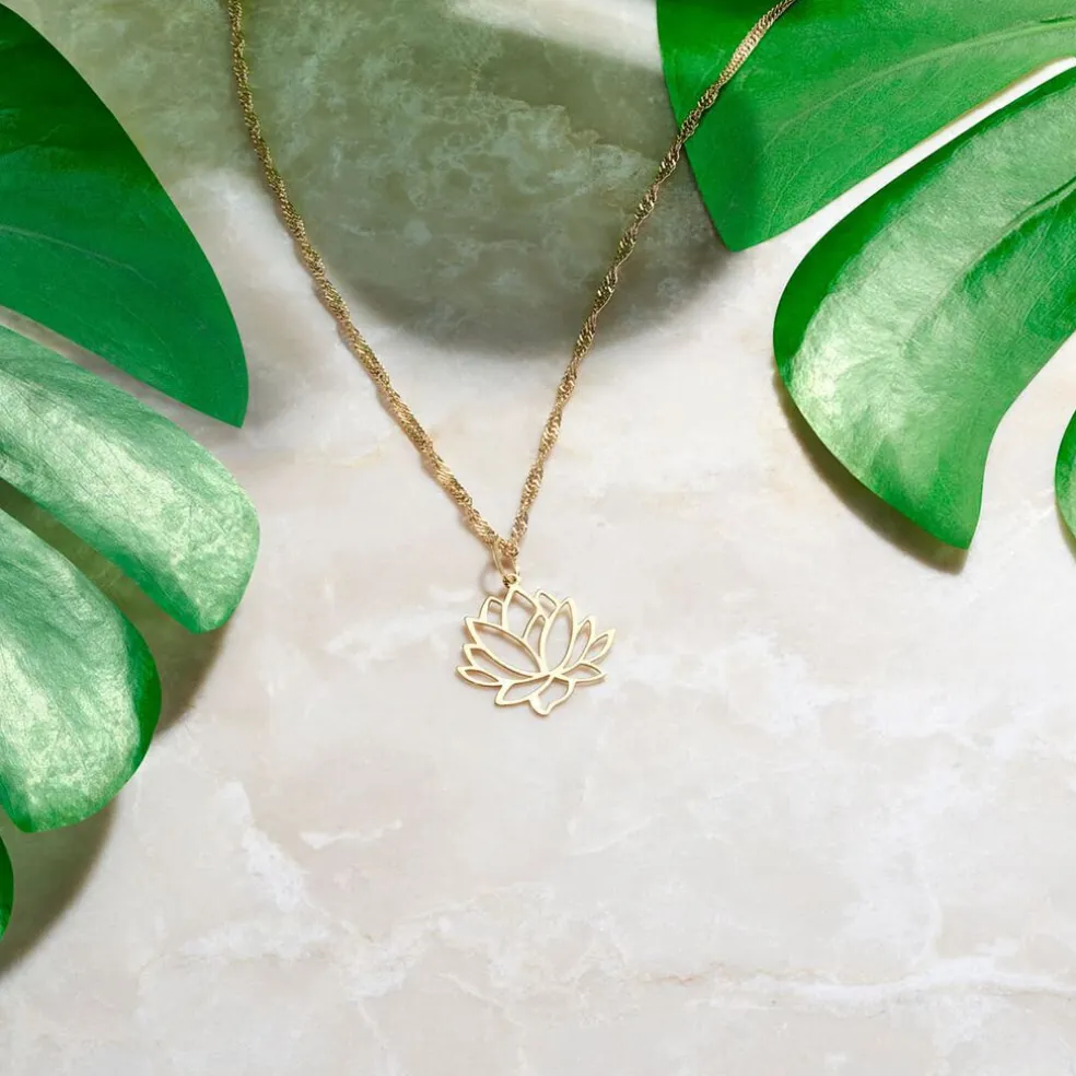 Pendentif Hadaya Lotus Or Jaune