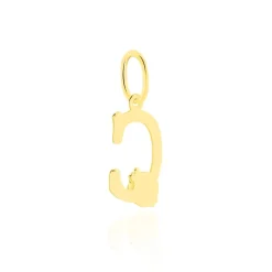Pendentif Helidie Coccinelle Lettre Or Jaune