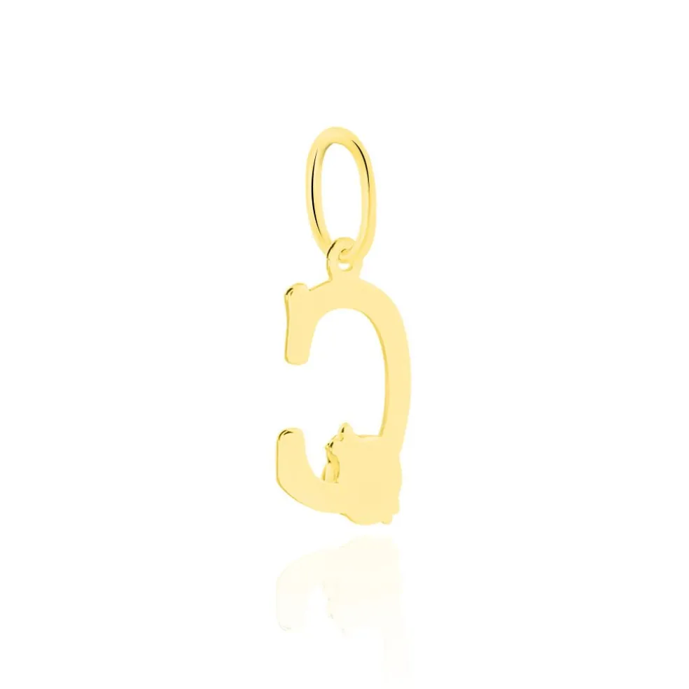 Pendentif Helidie Coccinelle Lettre Or Jaune