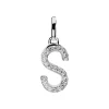 Pendentif Klementine Or Blanc Oxyde De Zirconium