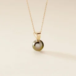 Pendentif Louizon Or Jaune Perle De Culture De Tahiti