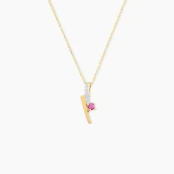 Pendentif Mahya Or Jaune Rubis