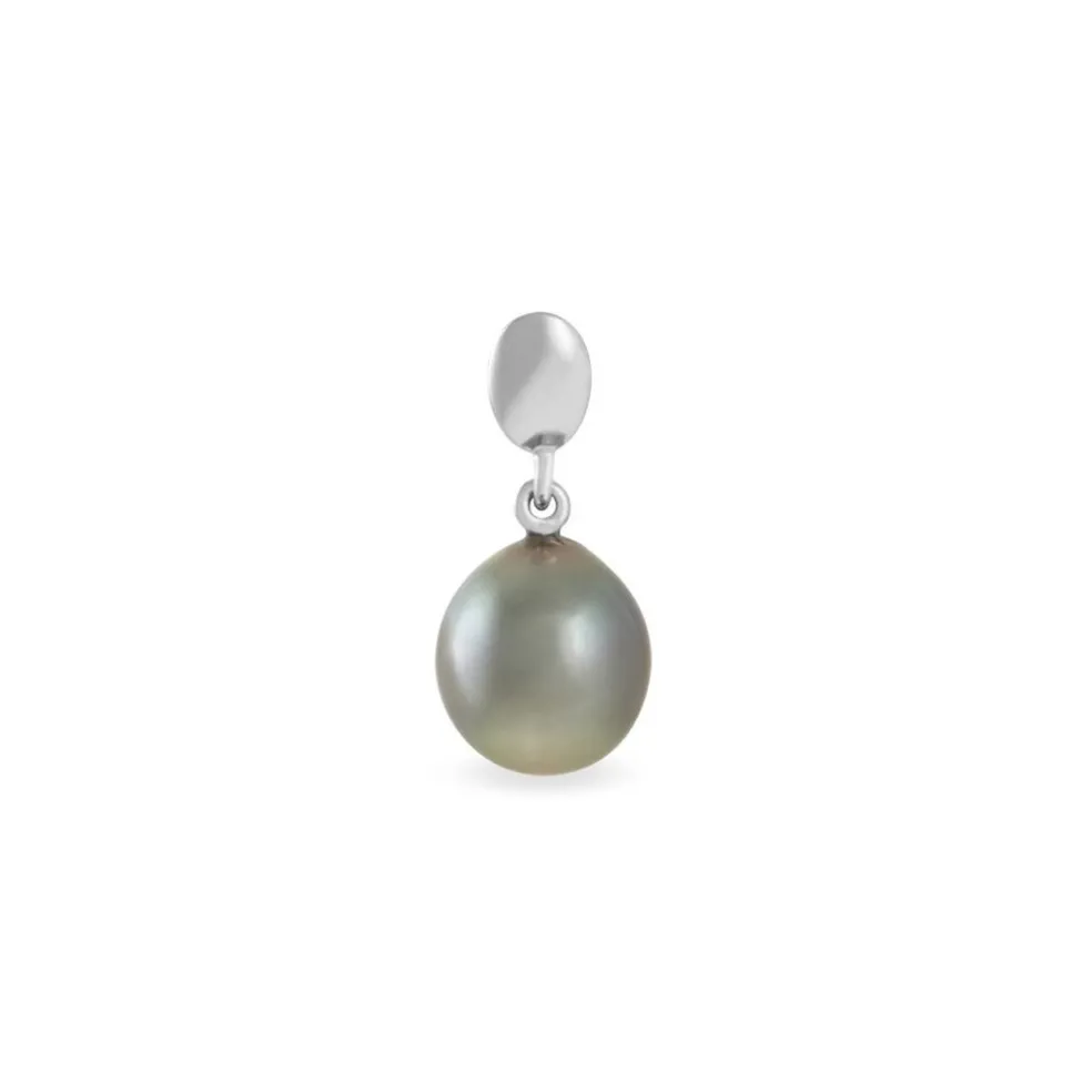 Pendentif Manolita Or Blanc Perle De Culture De Tahiti