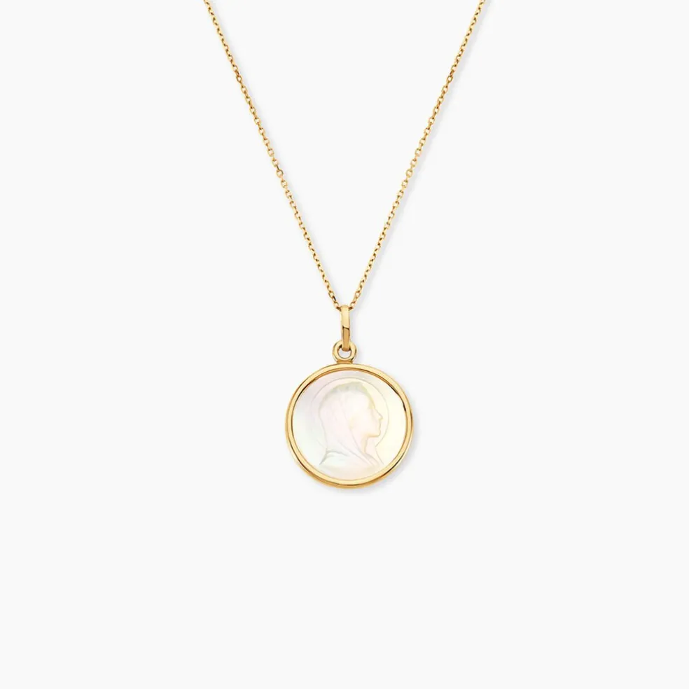 Pendentif Marie Or Jaune Nacre
