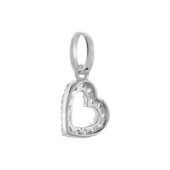 Pendentif Or Blanc Oxyde