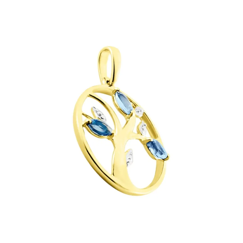 Pendentif Or Jaune Godolieba Topazes
