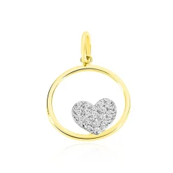 Pendentif Salvia Or Jaune Oxyde De Zirconium