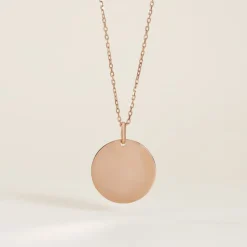 Pendentif Sirona Pastille Gravable Or Rose