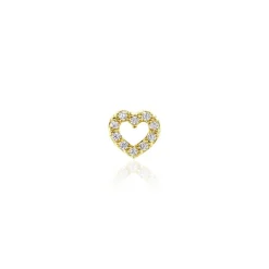 Piercing D'oreille Or Jaune Alchemille Oxydes De Zirconium