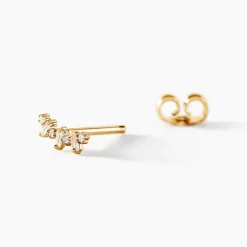 Piercing D'oreille Unitaire Marcus Or Jaune Oxyde De Zirconium