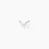 Piercing D'oreille Unitaire Argent Blanc Enyo Oxyde De Zirconium