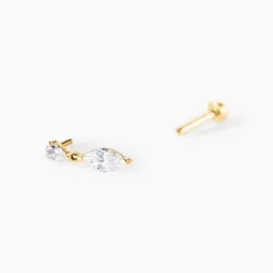 Piercing D'oreille Unitaire  Urbana Or Jaune Oxyde De Zirconium