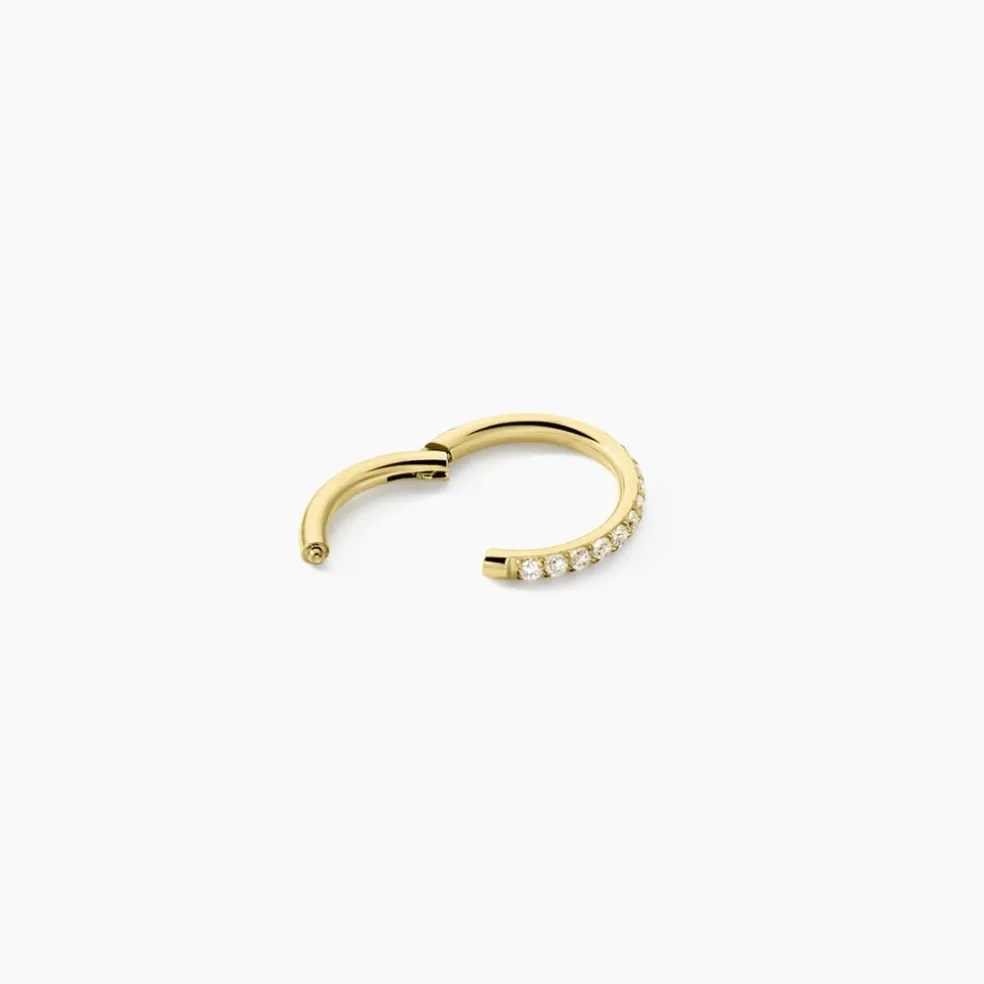 Piercing Maarta Titane Doré Oxyde De Zirconium