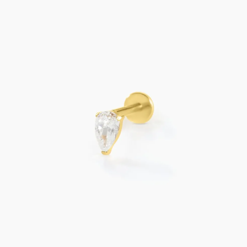 Piercing Stilla Titane Doré Oxyde De Zirconium