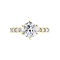 Solitaire Or Jaune Rachile Oxyde